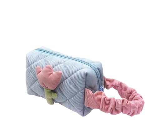 Fafeicy Netter Cord -Tulip -Kosmetiktasche Reißverschluss Design Tragbarer Toilettenlager, Weiches Material für Mädchen (#6) von Fafeicy