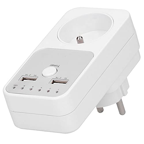 Intelligente Digitale Countdown-Timer-Steckdose mit 2 USB-Anschlüssen, Energiesparender Stecker-Timer für Computer, Herde, Lampen, 180–260 V, ABS-Material (Vorschriften) von Fafeicy
