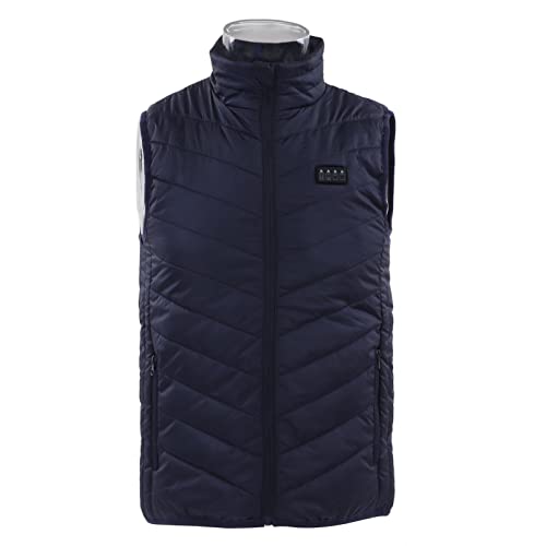 Leichte Beheizbare Weste für Herren, Intelligente Wiederaufladbare Elektrische Heizweste, Wasserdichte Elektrische Unisex-Heizweste (5XL) von Fafeicy