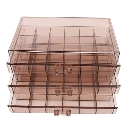 Fafeims 3 Layer Schmuckschachtel 3 Tierschmuck Organizer Level Schmuck Lagerhülle mit 72 Fächern für Ohrringe Halsketten Armbänder Ringe (Dunkelbraun) von Fafeims