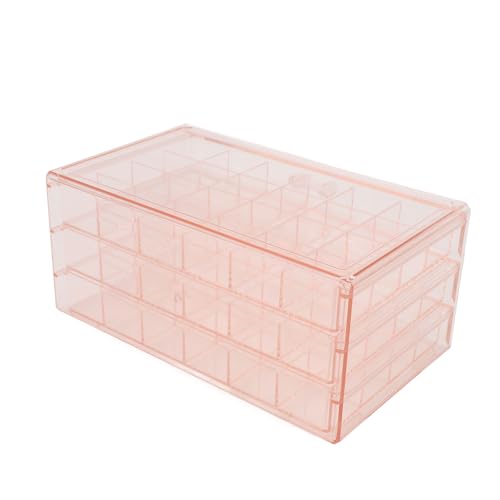 Fafeims 3 Layer Schmuckschachtel 3 Tierschmuck Organizer Level Schmuck Lagerhülle mit 72 Fächern für Ohrringe Halsketten Armbänder Ringe (PINK) von Fafeims