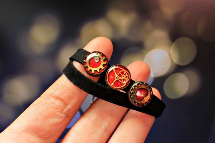 steampunk Schmuck Vintage Uhr Gesicht Armband Mechanismus Halskette Halsband Harz Und Zahnräder Bewegung steampunk Schmuck Vintage Uhr Gesicht Armband Mechanismus Halskette Halsband Harz Und Zahnräder Bewegung von FafirochkaStudio