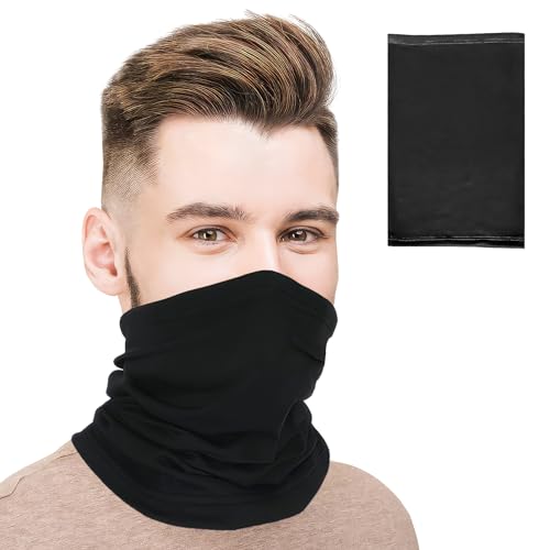 Halbe Sturmhaube Schwarz, Unisex Winddichter Gesichtswärmer, Multifunktionstuch Atmungsaktive Sturmmaske Motorrad, Maske Laufmaske Balaclava Schlauchtuch Herren & Damen für Sport & Outdoor von Fagent