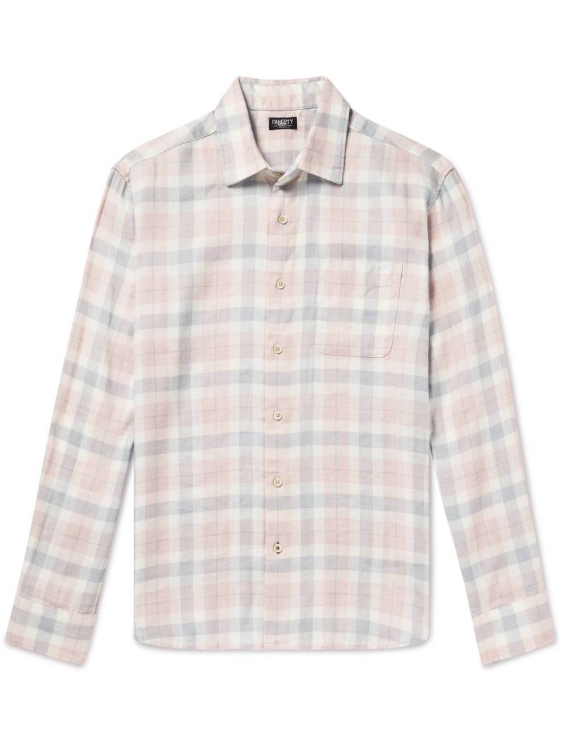 Faherty - The Weekend Checked Linen-Blend Shirt - Men - Neutrals - XXL von Faherty