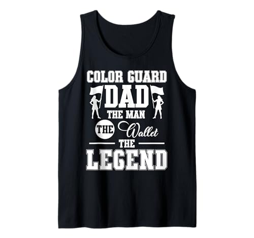 Herren Color Guard Dad The Man The Walled The Legend Fathers Day Tank Top von Fahnenschwinger Design Color Guard