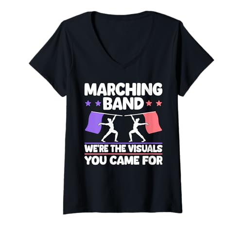 Damen Marching Band Were The Visuals You Came For T-Shirt mit V-Ausschnitt Damen Marching Band Were The Visuals You Came For T-Shirt mit V-Ausschnitt von Fahnenschwinger Designs Color Guard Ideen