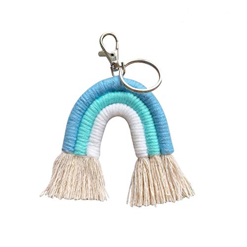 Fahou Weben Regenbogen Schlüsselanhänger, Schlüsselhalter, Schlüsselring Makramee Tasche Charme Auto Hängen Fahou Weben Regenbogen Schlüsselanhänger, Schlüsselhalter, Schlüsselring Makramee Tasche Charme Auto Hängen von Fahou