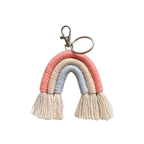 Fahou Weben Regenbogen Schlüsselanhänger, Schlüsselhalter, Schlüsselring Makramee Tasche Charme Auto Hängen Fahou Weben Regenbogen Schlüsselanhänger, Schlüsselhalter, Schlüsselring Makramee Tasche Charme Auto Hängen von Fahou