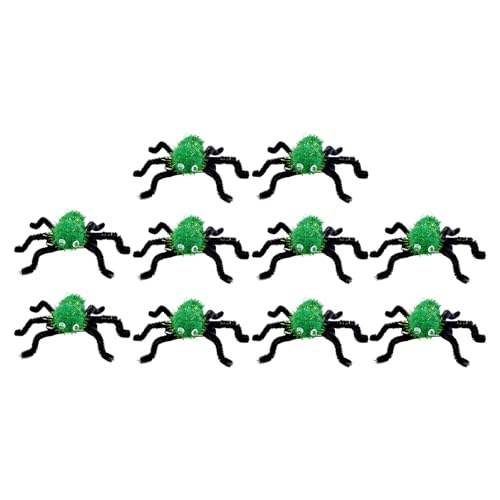 10pcs Fuzzy 3D Spiders Haarclip Halloween Seite Haarnadel Haarstyling Werkzeug Für Seitenhaarpunk Erwachsene Kinder Festival Kopfbedeckung von Fahoujs