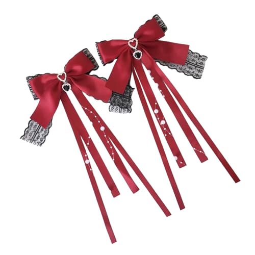 1pair Große Bögen Haarklammern Weiche Ribbon Feste Farbe Französisch Barrettes Haarstücke Haardekoration Für Frauen Und Mädchen von Fahoujs