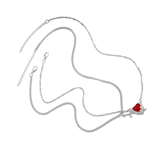 2pieces Heart Pfeile Halskette Set Symbolisieren Liebe Und Engagement Legierung Textur Fashion Halsschmuck Für Paare Liebe Symbol Anhänger Schmuck Schmuck von Fahoujs
