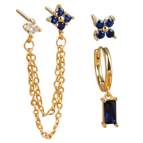 3 Stück Mode Geometrische Form Ohrring Set Mit Kettenquasten Vielseitig Modeschmuck Accessoire Für Tägliche Daten Trendige Weibliche Ohrringe von Fahoujs
