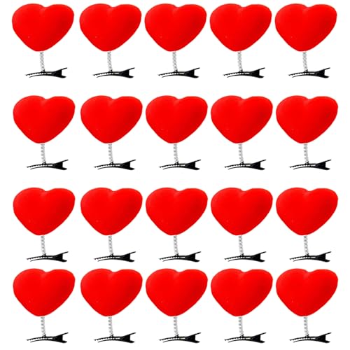 3d Love Heart Hair Clip Plüsch Duckbill Clip Seite Haarnadel Valentinstag Festival Thema Haarnadel All Haardekoration von Fahoujs