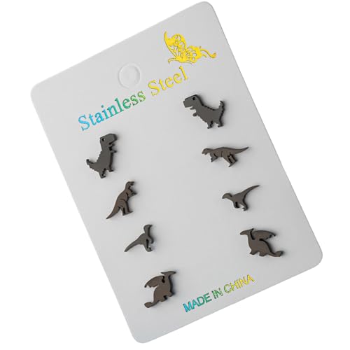 4 Paar Dinosaurier Ohrringe Ohrringe Kreatives Ohr Accessoire Animal Ohrohrschstene Für Teenager Und Jugendliche Modeliebhaber Modeohrringe Für Frauen Geeignet von Fahoujs