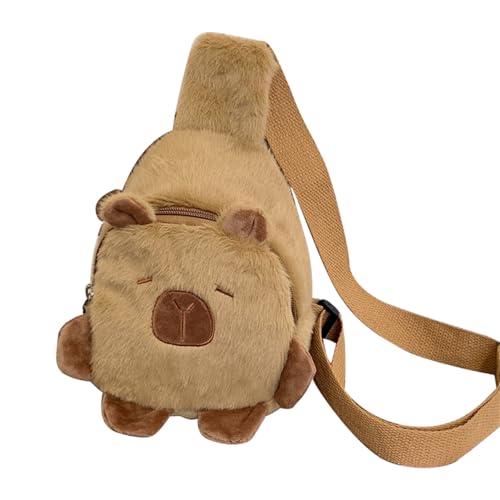All Matching Umhängetasche Für Frauen Mädchen Schöne Cartoon Brust Weiche Boten Plüsch Animal Crossbody Cartoon Brust Plüsch Capybara Schulter Schöner Messenger von Fahoujs