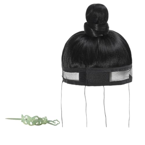 Antike Pferdeschwanz Mesh Perücken Haar Kopfbedecke Für Cosplay Party Han Kostüm Frisur Accessoires Perücken Haare Rollenspiele Requisiten von Fahoujs