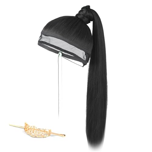 Antike Pferdeschwanz Mesh Perücken Haar Kopfbedecke Für Cosplay Party Han Kostüm Frisur Accessoires Perücken Haare Rollenspiele Requisiten von Fahoujs