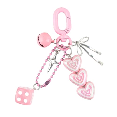 Autoschlüsselkette Für Frauen Mädchen Schöne Schlüsselbeutel Zauber Aus Metall Herz Bowknot Accessoires Für Rucksäcke Brieftaschen Taschen Zauberhandtaschen Handtaschen von Fahoujs