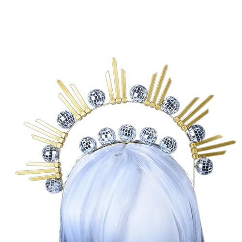 Ball-Stirnband, funkelnd, Hochzeits-Haarband, zarter Kopfschmuck für Party-Enthusiasten, Halloween, Cosplay, Kopfbedeckung, elegantes Ornament von Fahoujs