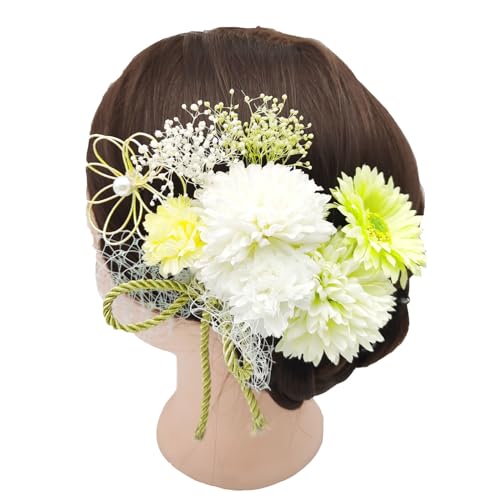 Blumen-Haarnadeln mit Zubehör für Frauen und Mädchen, floraler Japonismus für Tsumami-Kopfschmuck, Haarschmuck, Blumen-Haarspangen von Fahoujs