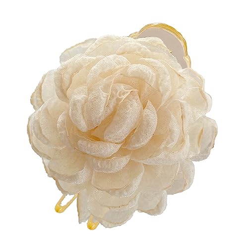 Blumenclips Acryl Haarklammer Elegant Blüte Kamelie Haarschmuck Haarschmuck Exquisite Haarnadel Kopfschmuck Clip Temperament Haarschmuck von Fahoujs