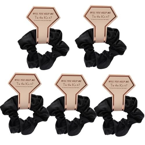 Brautjungfer Haarstück Hair Scunchies Pferdeschwanzhalter Hochzeitsfeier Accessoires Brauthunger Scunchies Proms Geschenke 5pcs von Fahoujs
