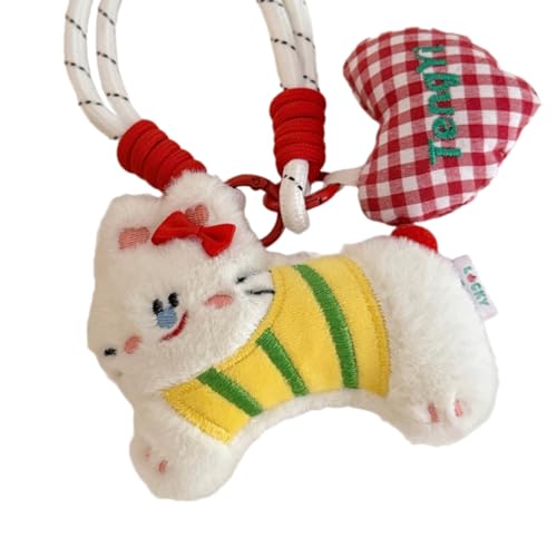 Cartoon Dog Plush Keyring Entzückender Welpe Anhänger Tasche Charm Kreatives Accessoire Für Den Täglichen Gebrauch Und Geschenke Kreativer Cartoon Schlüsselbund Für Taschen von Fahoujs