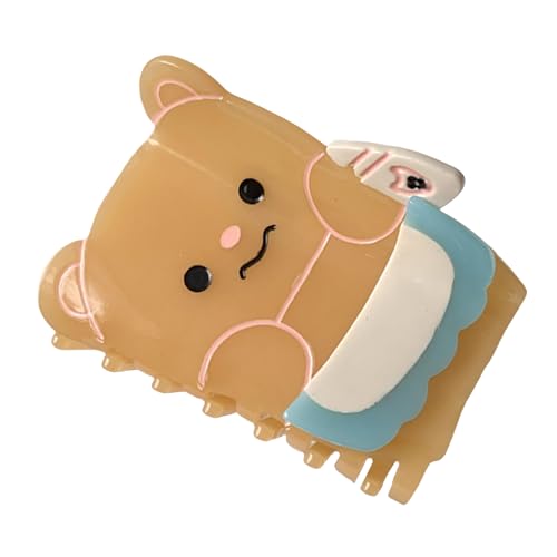 Cartoonbären Haarkrallen Klammern Kopfbedeckungen Große Haarklammern Nicht Überflüssiges Haar Grippers Klemme Stark Holds Haarzubehör von Fahoujs