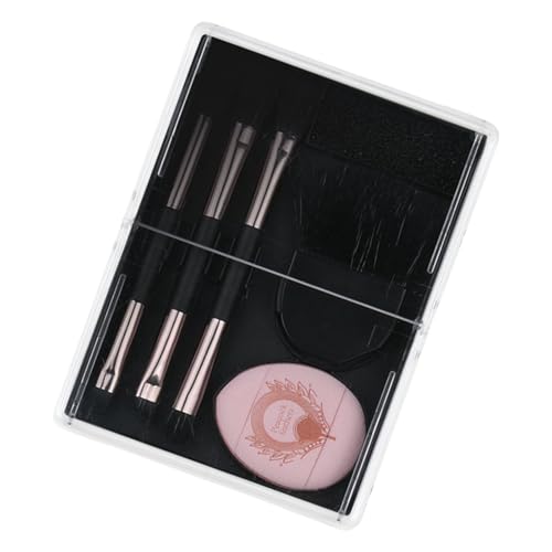 Doppelkopf Make Up Bürste Professioneller Flüssiger Lidschatten Concealer Bluusher Pulver Bronzer Applikatorpulver Puff Werkzeuge Kits von Fahoujs