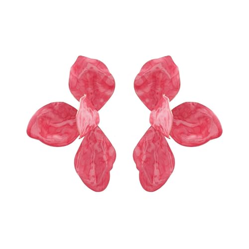 Elegante Blumenischen Ohrringe Mode Ohrhänger Blumenschmuck Wasserdichte Legierungs Textur Für Tägliche Party Einzigartige Statement Ohr von Fahoujs