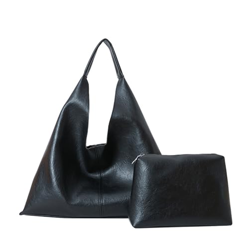 Elegante Frauen PU Leder Umhängetasche Für Frauen Mit Geräumiger Innen Und Unterarmtasche Vielseitige Handtasche 2pcs Set Schultertasche von Fahoujs