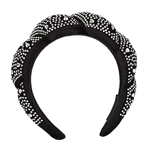 Elegante Haarbänder, Foto-Requisiten, breites Stirnband, Party-Kopfbedeckung, gepolstertes Stirnband für Musikfestivals, glänzende Stirnbänder für Frauen von Fahoujs