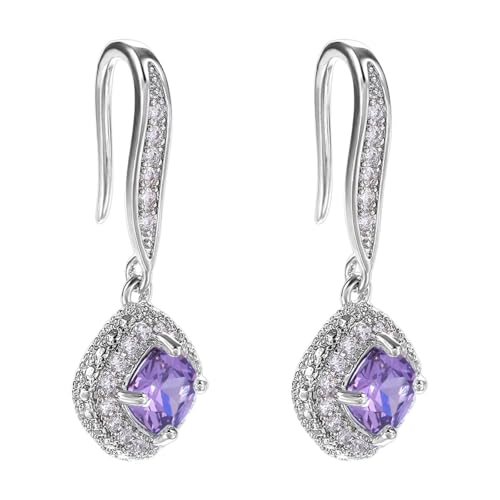 Elegante Quadratische Zirkonia Ohrringe Frauen Ohrschmuck Dangle Ohrringe Geeignet Für Tägliche Verschleiß Und Besondere Anlässe Täglicher Abnutzung von Fahoujs