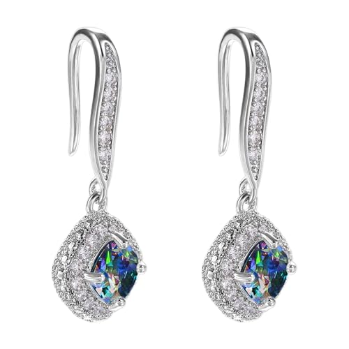 Elegante Quadratische Zirkonia Ohrringe Frauen Ohrschmuck Dangle Ohrringe Geeignet Für Tägliche Verschleiß Und Besondere Anlässe Täglicher Abnutzung von Fahoujs