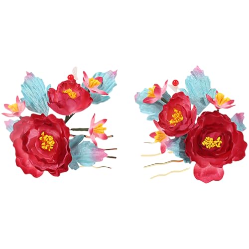 Elegante Stoff Pfingstrose Haarclip Große Blumen Pfingstrose Haarnadeln Für Partys Und Tägliche Verschleiß von Fahoujs