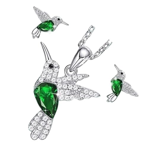 Elegante Vogelförmige Halskette Und Ohrringe Mit Funkelnden Kristallen Für Raffinierte Legierungsschmuck Täglicher Wege Legierungs Vogelschmuck Set Frauen von Fahoujs