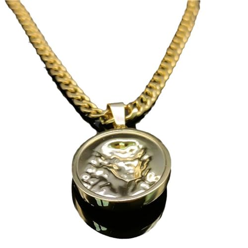 Eleganter Edelstahl Ovaler Anhänger Halskette Einstellbare Neckkette Für Frauen Und Männer Vergoldet Religiöser Schmuck Hip Hop von Fahoujs