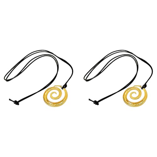 Fahoujs 2 Pack Stilvolle Metallrunde Anhänger Halskette Einstellbare Kette Geeignet Für Modische Pulloverzubehör Jugendliche Mode Fahoujs 2 Pack Stilvolle Metallrunde Anhänger Halskette Einstellbare Kette Geeignet Für Modische Pulloverzubehör Jugendliche Mode von Fahoujs