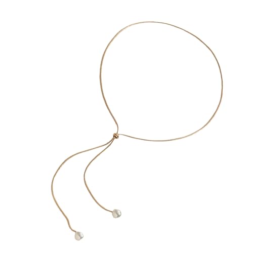 Fahoujs Anspruchsvolle Kettenperlen Lariat Halskette Zierzige Perlen Drop Halskette Mit Pullable Neckchain Für Lässige Oder Formelle Verschleiß Quasten Choker von Fahoujs