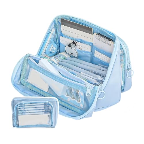 Fahoujs Bencil Organisatoren Mit Großer Kapazität Von Großer Kapazität Von Bleistift Lovely Simple Pen Bag Ästhetic Case Schulbüro Erhält Große Kapazitäten Ästhetik Box Einfaches Tasche von Fahoujs