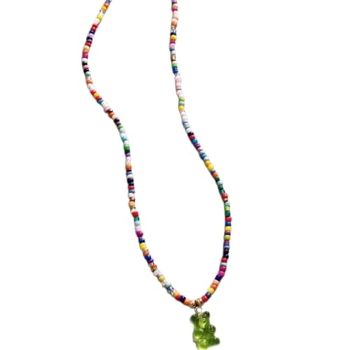 Fahoujs Bunte Bärer Anhänger Halskette Schöne Farbenfrohe Halshärte Tragbarer Perlenschmuck Für Modeliebhaber Süßes Fahoujs Bunte Bärer Anhänger Halskette Schöne Farbenfrohe Halshärte Tragbarer Perlenschmuck Für Modeliebhaber Süßes von Fahoujs