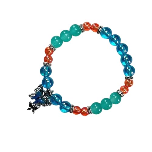 Fahoujs Buntes Kristallperlen Armband Perlen Armband Schmetterling Anhänger Handchain Accessoire Für Partys Und Alltagsnetzwelz Schmuck von Fahoujs