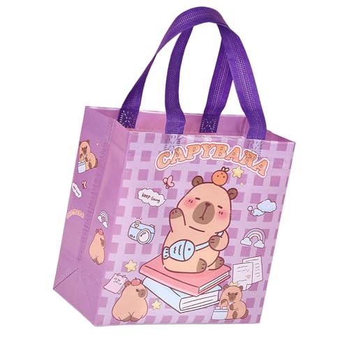 Fahoujs Cartoon Vlies Handheld Taschen 9x9x4inch Einkaufstasche Mit Für Hochzeit Kinder Geburtstags Lebensmitteleinkünfte Einzelhandelseinkäufe von Fahoujs