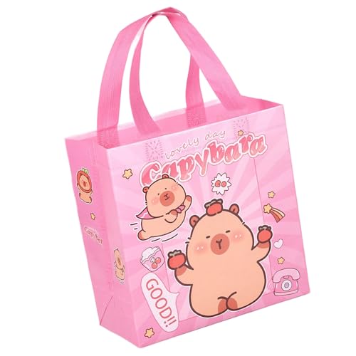 Fahoujs Cartoon Vlies Handheld Taschen 9x9x4inch Einkaufstasche Mit Für Hochzeit Kinder Geburtstags Lebensmitteleinkünfte Einzelhandelseinkäufe von Fahoujs