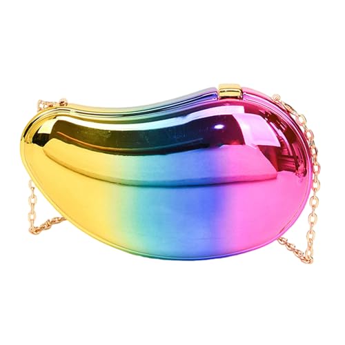 Fahoujs Damenabend Clutches Bag Mangos Form Abend Handtasche Gurt Crossbody Tasche Metallic Acryl Umhängetasche Mangos Form Abend Handtasche Acryl Abendkupplungsbeutel Ketten Gurtbacktasche von Fahoujs