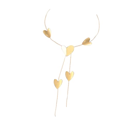 Fahoujs Einfache Halskette Temperament Rund/Liebe Herz Geometrischer Neckkettenschmuck Geschenk Für Lässige Oder Formelle Anlässe Liebe Herzhalskette von Fahoujs