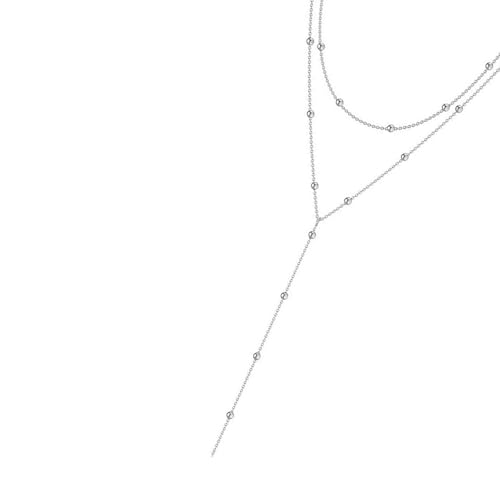 Fahoujs Einfache Multi Layer Halskette Leichtes Legierungs Halskette Mit Modischen Geometrischen Quasten Für Versammlungen Moderne Mode von Fahoujs