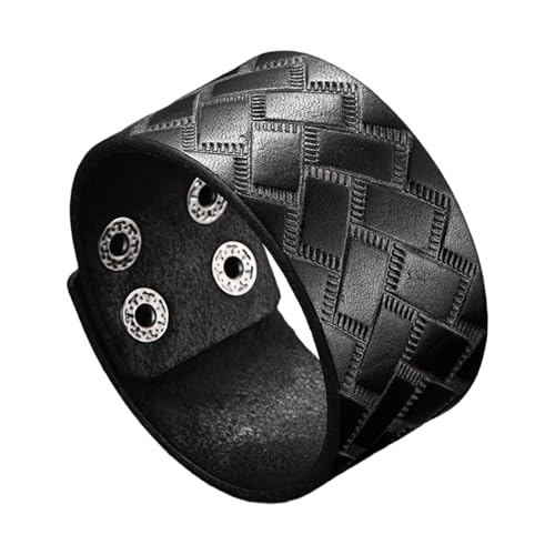 Fahoujs Einstellbare Nachahmungs Lederarmband Mit Sicherem Magnetverschluss Legierungs Hardware Herren Minimalisten Stil Handgelenk Accessoire Herren Lederarmband Magnetische Verschluss von Fahoujs