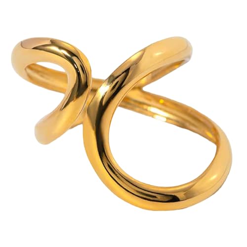 Fahoujs Einzigartige Übertriebene Fingerringe Verstellbare Ringe Geometrische Offene Ringe Gold Farbe Auffällige Fingerschmuck Für Täglich Fahoujs Einzigartige Übertriebene Fingerringe Verstellbare Ringe Geometrische Offene Ringe Gold Farbe Auffällige Fingerschmuck Für Täglich von Fahoujs