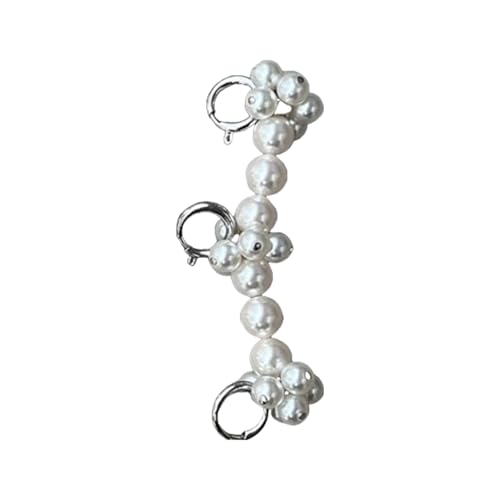 Fahoujs Elegante Perlen Blumenschuhclips Modezubehör Verstellbarer Modischer Charme Für Trendige Frauen Damen Lässig Sporty Charme von Fahoujs